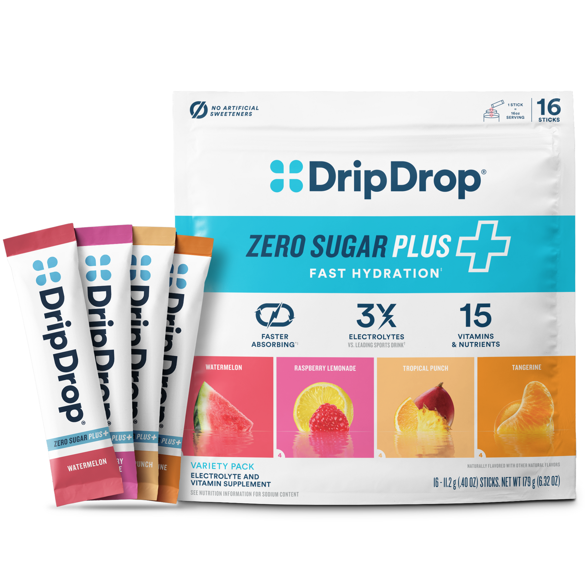 dripdrop-zero-sugar-plus-watermelon-tangerine-tropical-punch-raspberry-lemonade-16-oz-sticks-16-count-q7 Pouch_16ct_Front16ozSticks_VSPlus_Variety_A.png
