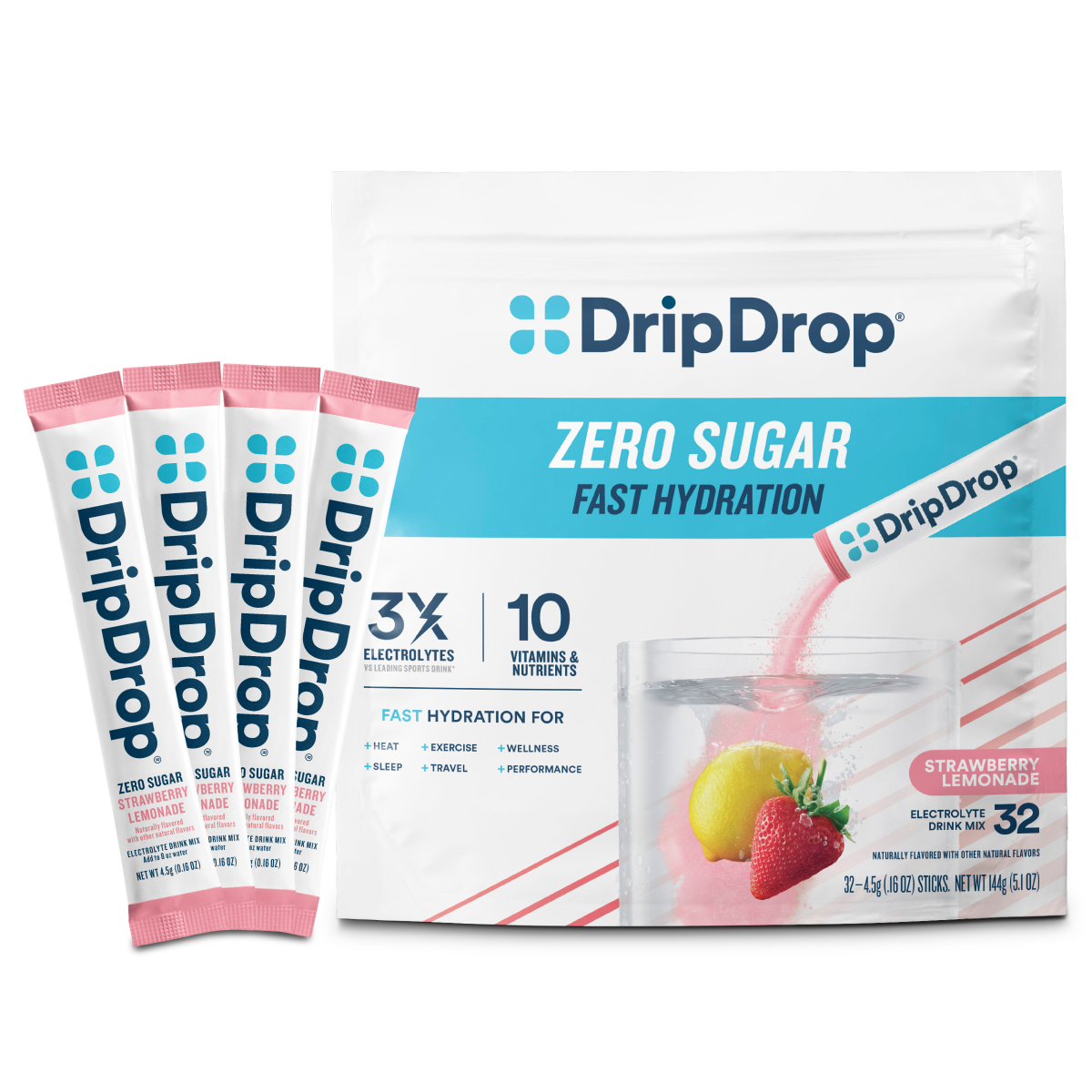dripdrop-zero-sugar-strawberry-lemonade-electrolyte-powder-8-oz-sticks-32-count-d2 Zero_Strawberry_Lemonade_-_32ct_-_Transparent.png
